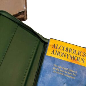 Green AA Bookcover with Big Book of Alcoholics Anonymous Included You Get Both