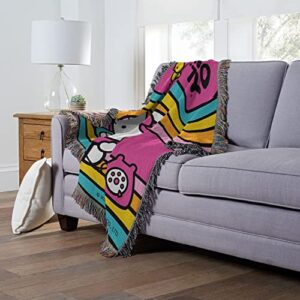 Northwest Woven Tapestry Throw Blanket, 48" x 60", Hello Kitty Let's Chat