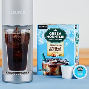 Green Mountain Coffee Roasters Brew Over Ice Vanilla Caramel, Single Serve Keurig K-Cup Pods, Flavored Iced Coffee, 12 Count