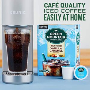 Green Mountain Coffee Roasters Brew Over Ice Vanilla Caramel, Single Serve Keurig K-Cup Pods, Flavored Iced Coffee, 12 Count