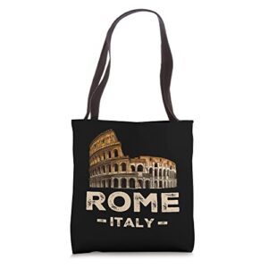 cool vintage roma italia colosseum souvenirs, rome italy tote bag