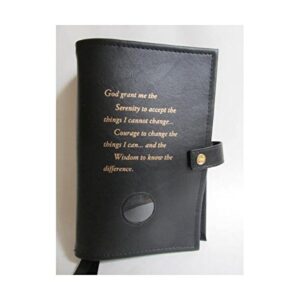 double narcotics anonymous na basic text & it works, how & why book cover serenity prayer medallion holder black