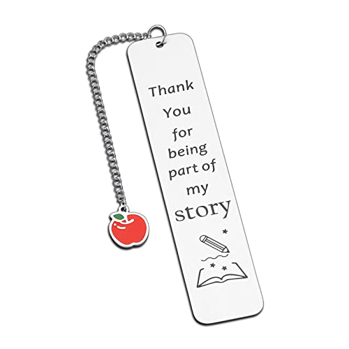 Teacher Appreciation Gifts for Women Men Teacher Appreciation Gifts in Bulk Thank You Gifts for Teachers Thank You for Being Part of My Story Bookmark Gifts from Students Retirement Gifts for Teachers