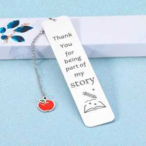 Teacher Appreciation Gifts for Women Men Teacher Appreciation Gifts in Bulk Thank You Gifts for Teachers Thank You for Being Part of My Story Bookmark Gifts from Students Retirement Gifts for Teachers