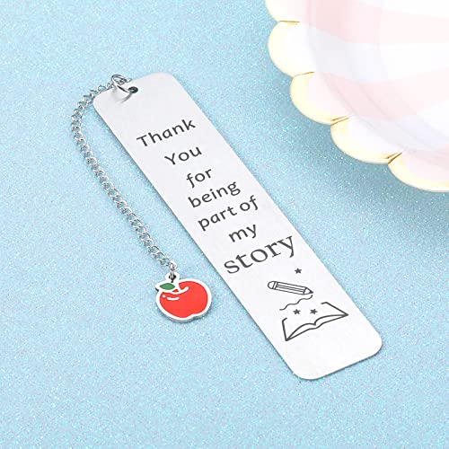 Teacher Appreciation Gifts for Women Men Teacher Appreciation Gifts in Bulk Thank You Gifts for Teachers Thank You for Being Part of My Story Bookmark Gifts from Students Retirement Gifts for Teachers