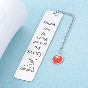 Teacher Appreciation Gifts for Women Men Teacher Appreciation Gifts in Bulk Thank You Gifts for Teachers Thank You for Being Part of My Story Bookmark Gifts from Students Retirement Gifts for Teachers