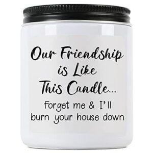 lavender scented candles – best friend, friendship gifts for women – funny christmas birthday gifts for friends female sister- going away gifts for friends moving