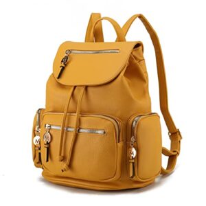 mkf collection backpack purse for women & teen girls, vegan leather top-handle ladies daypack