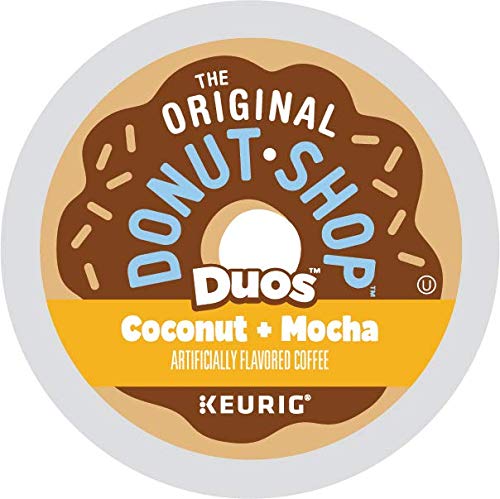 The Original Donut Shop Coconut Mocha, Single-Serve Keurig K-Cup Pods, Flavored Medium Roast Coffee, 12 Count (Pack of 6)