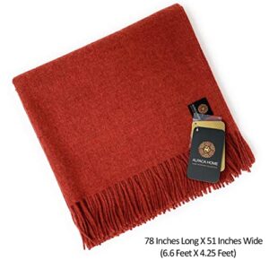 Alpaca Home | Cityscape Throw Blanket | 100% Pure Baby Alpaca Wool | 6.6 Feet Long X 4.25 Feet Wide | Hypoallergenic, Soft & Cozy Bedding (Copenhagen)