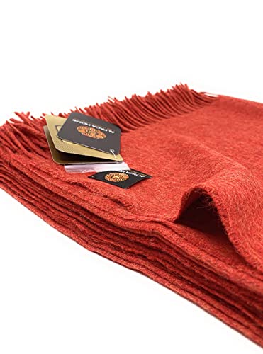 Alpaca Home | Cityscape Throw Blanket | 100% Pure Baby Alpaca Wool | 6.6 Feet Long X 4.25 Feet Wide | Hypoallergenic, Soft & Cozy Bedding (Copenhagen)