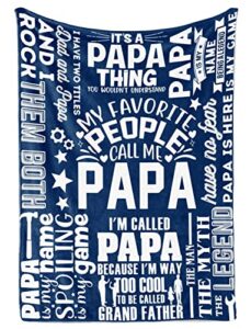 innobeta gifts for grandpa, papa, throw blanket for grandfather, presents from granddaughters grandsons for christmas, birthday, father’s day – 50″ x 65″