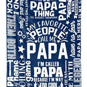 InnoBeta Gifts for Grandpa, Papa, Throw Blanket for Grandfather, Presents from Granddaughters Grandsons for Christmas, Birthday, Father's Day - 50" x 65"