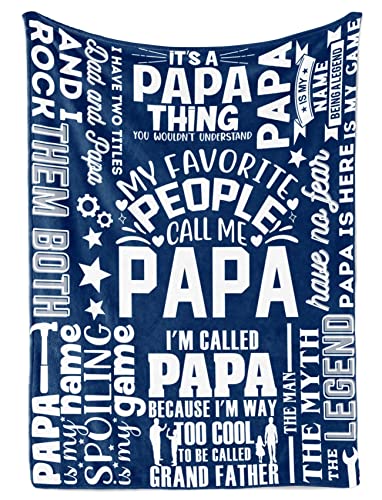 InnoBeta Gifts for Grandpa, Papa, Throw Blanket for Grandfather, Presents from Granddaughters Grandsons for Christmas, Birthday, Father's Day - 50" x 65"