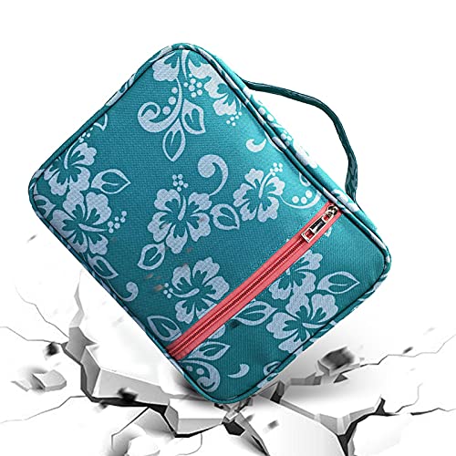 Bible Storage Bag, Bible Cover Case Carrier Carrying Bag Book Protector Pouch, Floral Pattern Flower Print Scripture Carrying Case Journaling Storage Organizer for Boys Kids Toddler