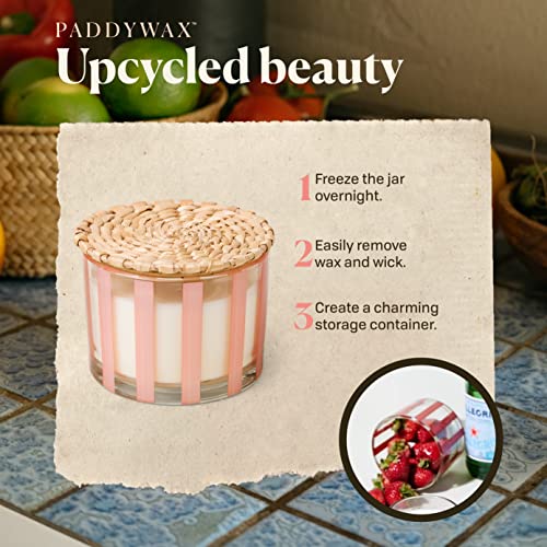 Paddywax Candles Al Fresco Collection, Naturally Scented Candle, 12 Ounces, Pink, Pepper + Plum