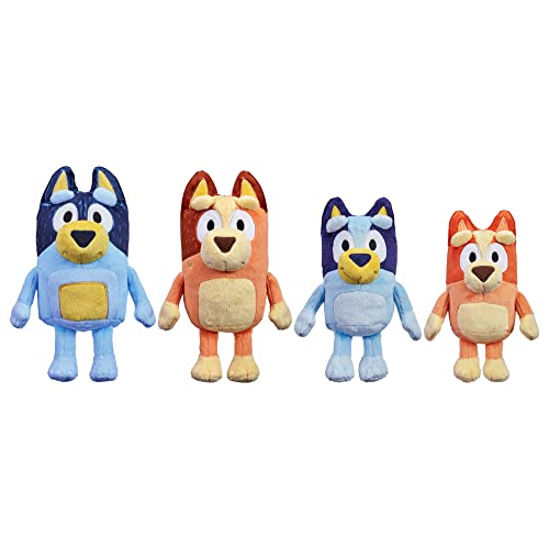 Bluey Heeler Family Plush Set 4 Plush 7-8" Figures | Amazon Exclusive