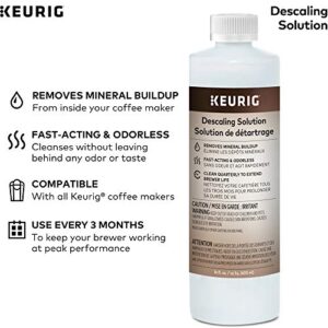 Keurig Brewer Cleaner Includes 14 oz. Descaling Solution, Compatible Classic/1.0 & 2.0 K-Cup Pod Coffee Makers