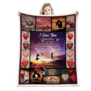 onecmore gifts for wife valentines day throw blanket gifts for girlfriend,anniversary romantic gifts for her, christmas birthday wife gifts girlfriend gifts,to my wife gifts from husband-boyfriend