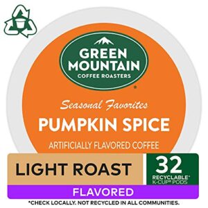 Green Mountain Coffee Roasters Seasonal Selections Pumpkin Spice, Keurig Single-Serve K-Cup Pods, Light Roast Cofee, 32 Count