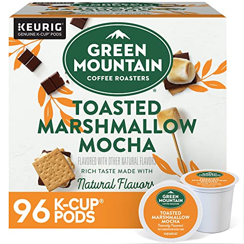 Green Mountain Coffee Roasters Toasted Marshmallow Mocha, Single-Serve Keurig K-Cup Pods, Flavored Light Roast Coffee Pods, 96 Count