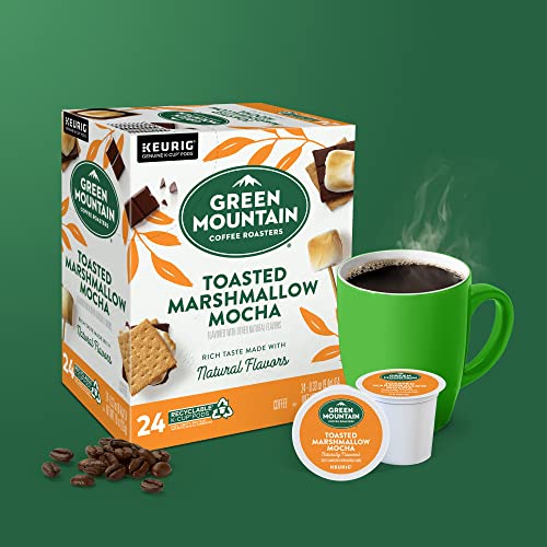 Green Mountain Coffee Roasters Toasted Marshmallow Mocha, Single-Serve Keurig K-Cup Pods, Flavored Light Roast Coffee Pods, 96 Count