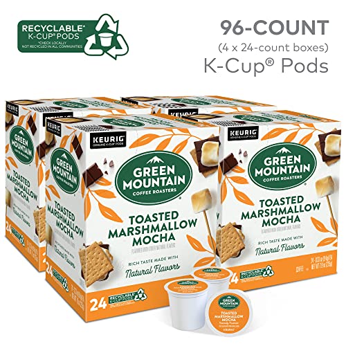 Green Mountain Coffee Roasters Toasted Marshmallow Mocha, Single-Serve Keurig K-Cup Pods, Flavored Light Roast Coffee Pods, 96 Count