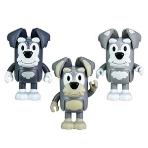 bluey figure school friends theme pack: the terriers, 2.5 inch figures with accessories