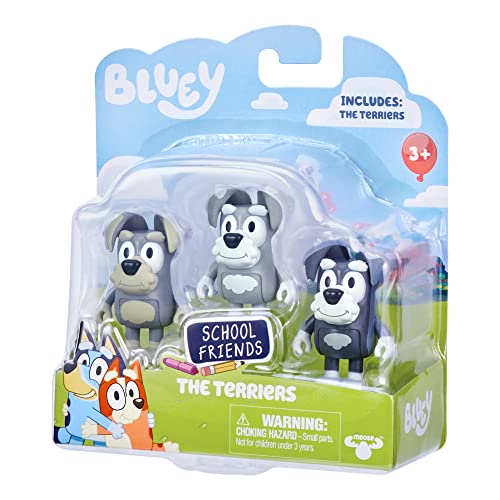 Bluey Figure School Friends Theme Pack: The Terriers, 2.5 inch Figures with Accessories