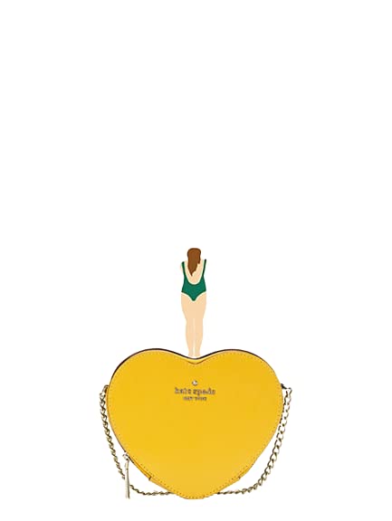 Kate Spade New York love shack mini heart crossbody bag (Mango Ice)