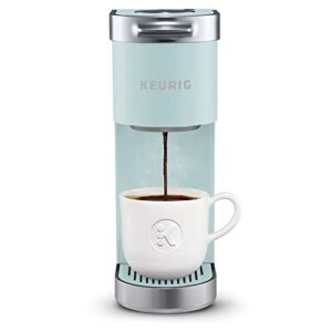 keurig k-mini plus coffee maker, single serve k-cup pod coffee brewer, 6 to 12 oz. brew size, stores up to 9 k-cup pods, misty green (renewed)