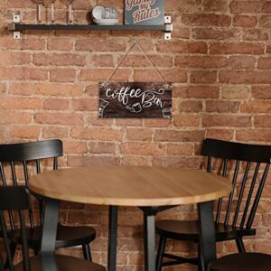 Hinnovy Coffee Bar Signs Decor - Wood Coffee Decor For Coffee Bar - Coffee Wall Art Decor For Kitchen, Living Room, & Indoor Outdoor Bars