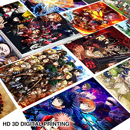 MeleBase Anime Wall Collage Kit Aesthetic 60 PCS Anime Room Decor 4.2x6.2 inch Small Anime Posters Manga Collage Kit, Anime Pictures for Wall Collage Kit (ANIME 2)