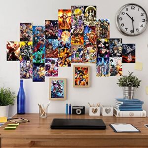 MeleBase Anime Wall Collage Kit Aesthetic 60 PCS Anime Room Decor 4.2x6.2 inch Small Anime Posters Manga Collage Kit, Anime Pictures for Wall Collage Kit (ANIME 2)