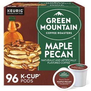 green mountain coffee roasters maple pecan, single-serve keurig k-cup pods, flavored light roast coffee, 24 count (pack of 4)