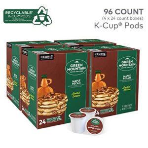 Green Mountain Coffee Roasters Maple Pecan, Single-Serve Keurig K-Cup Pods, Flavored Light Roast Coffee, 24 Count (Pack of 4)