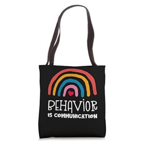 behavioral squad specialist behavior analyst therapist sped tote bag