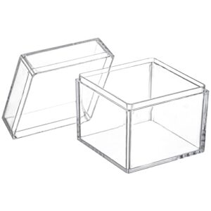 Okllen 36 Pack Acrylic Square Cube, Small Clear Box with Lids, Treat Gift Boxes Candy Storage Container for Cosmetics, Makeup, Jewelry, Party Favor, 2x2x2 Inches