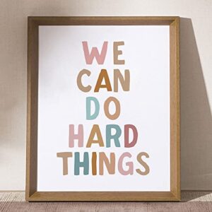 We Can Do Hard Things, Kids Wall Art, Positive Classroom Art, Growth Mindset, Affirmation Art, Kids Affirmation, Positive Classroom Decor, Positive Affirmation, 8x10 inch - UNFRAMED