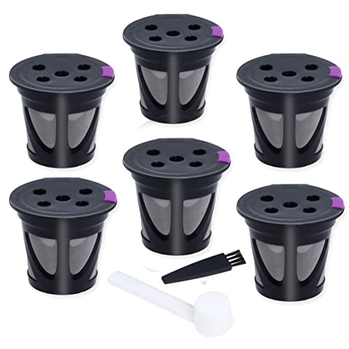 6 Pcs Refillable Coffee Filters Cup Compatilbe with K-Supreme and K-Supreme Plus Coffee Maker,Reusable Cup Pod Coffee Filters Compatible with K-Cup Keurig 2.0 Brewers