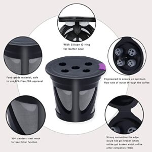 6 Pcs Refillable Coffee Filters Cup Compatilbe with K-Supreme and K-Supreme Plus Coffee Maker,Reusable Cup Pod Coffee Filters Compatible with K-Cup Keurig 2.0 Brewers