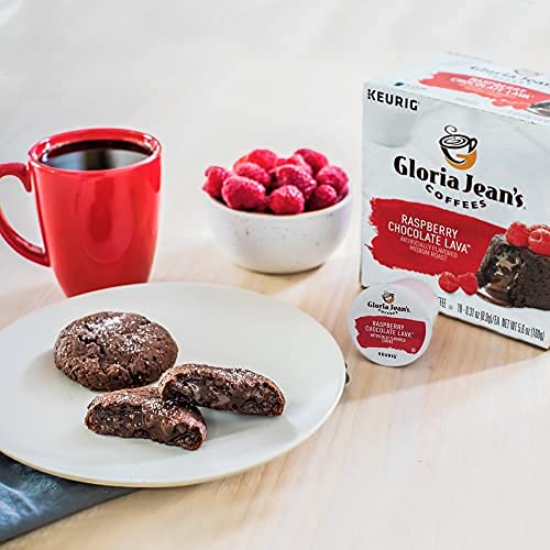 Gloria Jean's Coffees Raspberry Chocolate Lava, Single-Serve Keurig K-Cup Pods, Flavored Medium Roast Coffee Pods, 96 Count