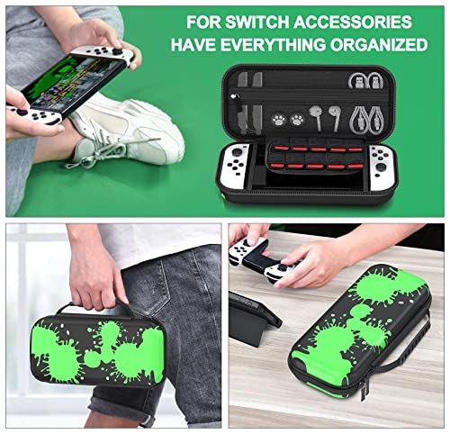 Switch Case Compatible with Nintendo Switch OLED and Nintendo Switch, Switch OLED Case - Portable Hard Shell Travel Switch Carrying Case for Switch OLED Console, Switch Case for Switch Accessories