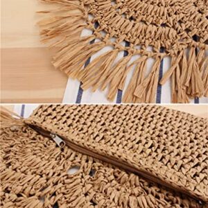 JBR Women's Cotton Crochet Tassel Shoulder Purse Bohemian Messenger Bag Handmade Beach Bag