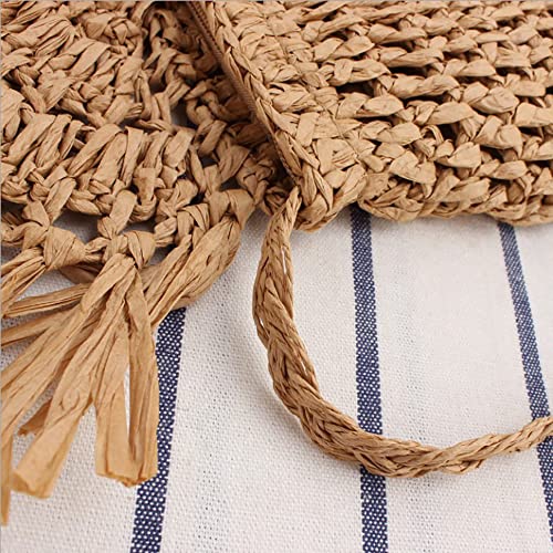 JBR Women's Cotton Crochet Tassel Shoulder Purse Bohemian Messenger Bag Handmade Beach Bag