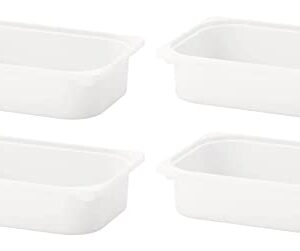 I-K-E-A 4x TROFAST Storage Box,White Container 16 ½x11 ¾x4 ''