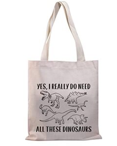 bdpwss dinosaur tote bag funny dinosaur fans gift dinosaur lover bag yes i really do need all these dinosaurs travel pouch (all dinosaurs tg)