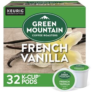 green mountain coffee roasters french vanilla coffee, keurig single-serve k-cup pods, light roast, 32 count