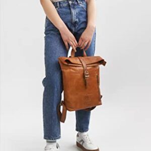 BERLINER BAGS Vintage Leather Backpack Seattle, Women’s Rucksack for Work, School, Cycling - Brown
