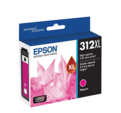 EPSON T312 Claria Photo HD -Ink High Capacity Magenta -Cartridge (T312XL320-S) for select Epson Expression Photo Printers